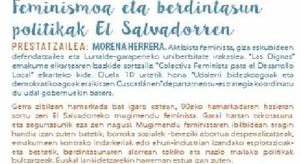 Taller: feminismo y políticas de igualdad en El Salvador