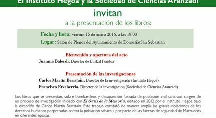 Presentación de dos nuevas publicaciones sobre violaciones de DDHH en el Sahara