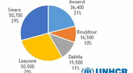 ACNUR calcula que hay 173.600 personas refugiadas saharauis en los Campamentos de Tindouf en 2018 y demuestra que la ayuda humanitaria destinada hoy en día es claramente insuficiente.