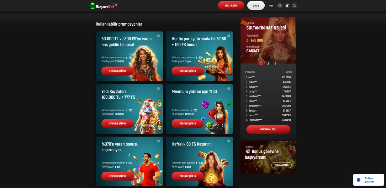 Bonuslar ve Promosyonlar